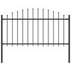 vidaXL Gartenzaun Woerden mit Speerspitze Stahl 170 x 150 cm Schwarz