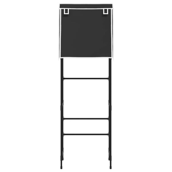vidaXL Toilettenregal 2 Ablagen Schwarz 56x30x170 cm Eisen