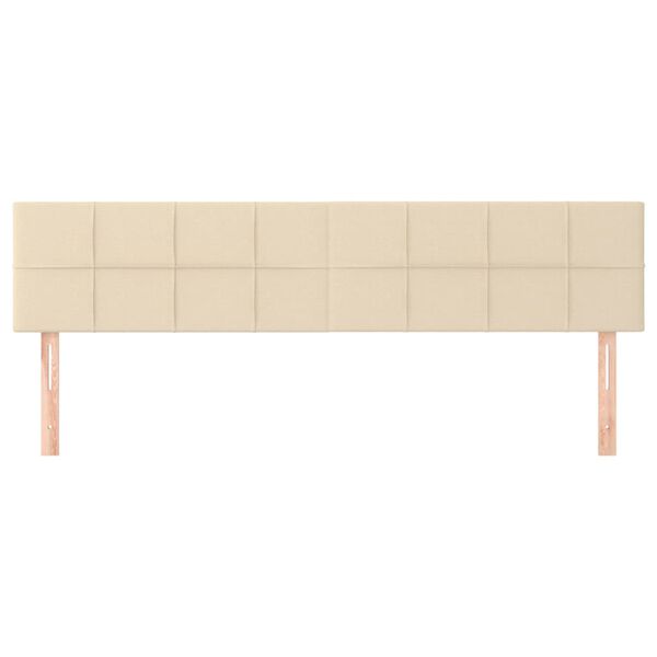 vidaXL Kopfteile 2 Stk. Creme 100x5x78/88 cm Stoff