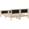 vidaXL Bettgestell Braun und Dunkelgrau 150 x 200 cm Massivholz Kiefer