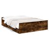 vidaXL Bettgestell mit Schubladen R&auml;uchereiche 140x190cm Holzwerkstoff