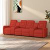vidaXL Relaxsofa 4-Sitzer mit Getr&auml;nkehaltern Weinrot Kunstleder