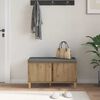vidaXL Flurbank mit Kissen mit Speicher Artisan-Eiche 60 x 38 x 46 cm