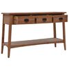 vidaXL Konsolentisch Tannenholz Massiv 126x40x77,5 cm Braun