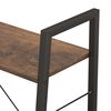 vidaXL Standregal mit 3 B&ouml;den Dunkelbraun und Schwarz 56x35x108 cm