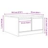 vidaXL Couchtisch mit Schubladen Altholz-Optik 70,5x70x40 cm