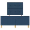 vidaXL Bettgestell mit Kopfteil Blau 120 x 200 cm Stoff