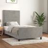 vidaXL Bettgestell ohne Matratze Hellgrau 90x190 cm Samt