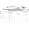 vidaXL Gartentisch Braun Massivholz Teak