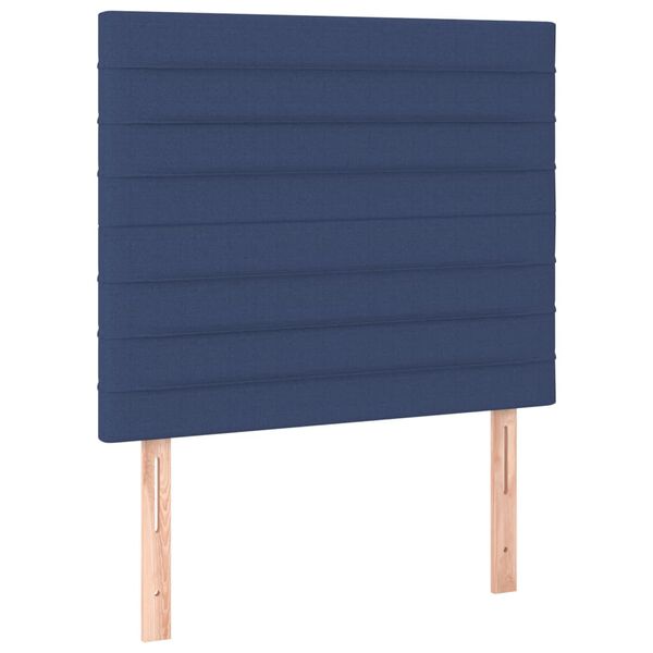 vidaXL Kopfteil Blau 90x5x118/128 cm Stoff