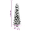 vidaXL Künstlicher Weihnachtsbaum Schlank mit Schnee 240 cm PVC & PE