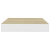 vidaXL Schweberegale 4 Stk. Eichen-Optik und Wei&szlig; 23x23,5x3,8 cm MDF