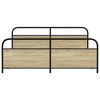 vidaXL Metallbett ohne Matratze Sonoma-Eiche 200x200 cm