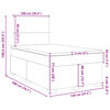 vidaXL Boxspringbett mit Matratze Blau 120x200 cm Samt