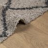 vidaXL Teppich Shaggy Hochflor Modern Beige und Anthrazit 160x160 cm