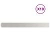 vidaXL Rasenkante 10 stk. 10 x 103 cm Edelstahl Silber