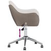 vidaXL Esszimmerst&uuml;hle 4 Stk. Drehbar Taupe Stoff