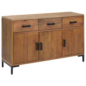 vidaXL Sideboard Braun 110x35x70 cm Massivholz Kiefer