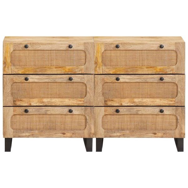 vidaXL Sideboard Braun Massivholz Mango