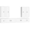 vidaXL 8-tlg. TV-Schrank-Set Wei&szlig; Holzwerkstoff