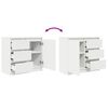 vidaXL Sideboard mit Schublade Wei&szlig; 71x35x65 cm Holzwerkstoff