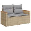 vidaXL Gartensofa-set 9 pcs Beige Poly-Rattan