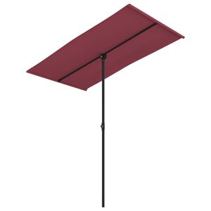 vidaXL Sonnenschirm mit Aluminium-Mast 180x110 cm Bordeauxrot