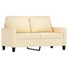 vidaXL 3-tlg. Sofagarnitur mit Kissen Creme Stoff