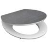 SCH&Uuml;TTE WC-Sitz mit Absenkautomatik BLACK STONE Hochglanz MDF