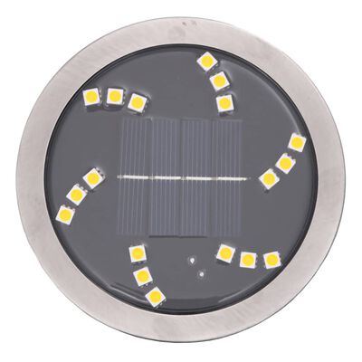 vidaXL Solar-Bodenleuchten mit Erdspieß 4 Stk. Warmweiß