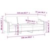 vidaXL 3-Sitzer-Sofa mit Kissen Hellgelb 210 cm Stoff