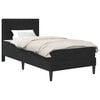 vidaXL Bettgestell mit Matratze mit Kopfteil Schwarz 90 x 190 cm Samt