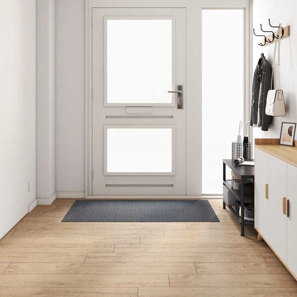 vidaXL Teppichl&auml;ufer Grau 80 x 150 cm Stoff
