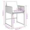 vidaXL 7-tlg. Garten-Essgruppe mit Kissen Grau Poly Rattan