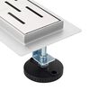 vidaXL Duschabfluss mit Liniendesign Silber 70 cm Edelstahl 304