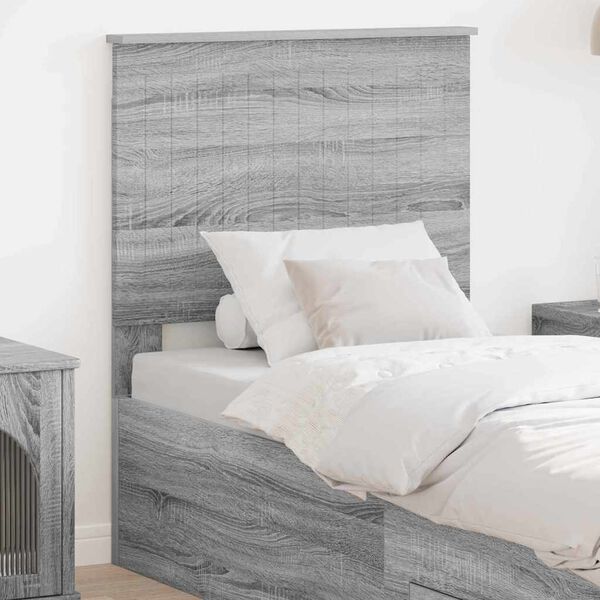 vidaXL Kopfteil mit Kopfteil Graues Sonoma 75 cm Holzwerkstoff