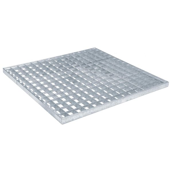 vidaXL Gitter Silber 50 x 50 x 2 cm Feuerverzinkter Stahl