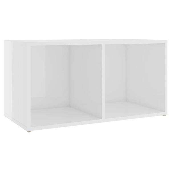 vidaXL 3-tlg. TV-Schrank-Set Hochglanz-Wei&szlig; Holzwerkstoff