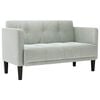 vidaXL Zweisitzer-Sofa Hellgrau 111 cm Samt
