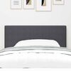 vidaXL LED Kopfteil mit LED-Lichtleisten Dunkelgrau 80 cm Polyester
