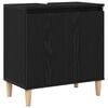 vidaXL Waschbeckenschrank Schwarz Eichen-Optik 58 x 33 x 60 cm