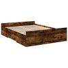 vidaXL Bettgestell mit Schubladen R&auml;uchereiche 120x190cm Holzwerkstoff