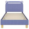 vidaXL Kinderbettgestell mit Kopfteil Jeans blau 80 x 160 cm Stoff
