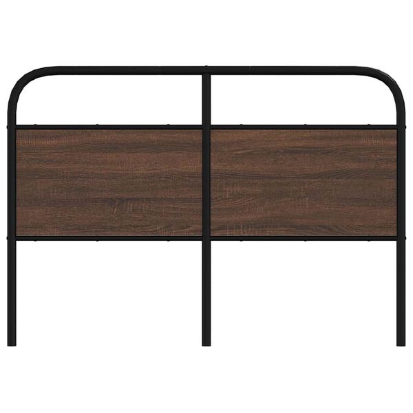 vidaXL Ersatz-Kopfteil Braun Eichen-Optik 135 cm Stahl und Holzwerkstoff