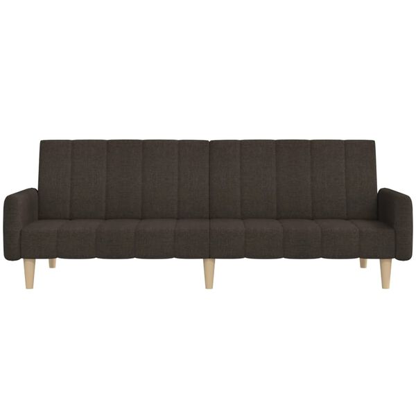 vidaXL Schlafsofa 2-Sitzer Dunkelbraun Stoff