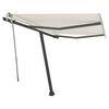 vidaXL Markise Manuell Einziehbar mit LED 300x250 cm Creme