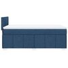 vidaXL Boxspringbett mit Matratze Blau 90x200 cm Stoff