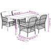 vidaXL 5-tlg. Garten-Essgruppe mit Kissen Beige Poly Rattan