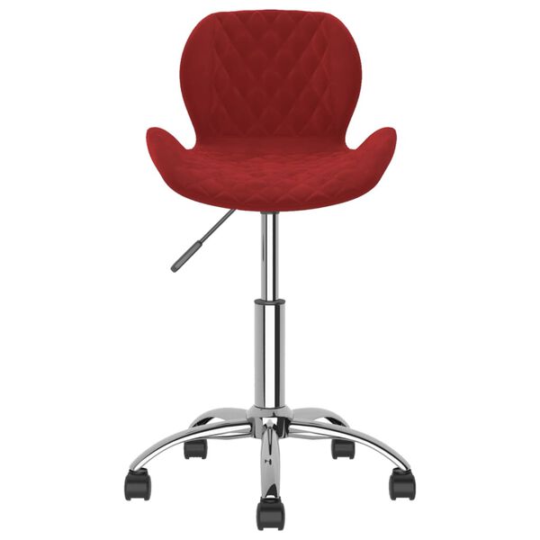 vidaXL Esszimmerst&uuml;hle 2 Stk. Drehbar Weinrot Samt