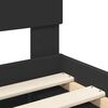 vidaXL Bettrahmen mit Kopfteil Schwarz 120 x 200 cm Holzwerkstoff